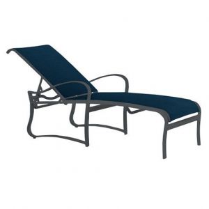 Shoreline Aluminum Sling Chaise Lounge Patio Chair