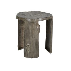 Nature's Wood Stump Leg Side Table - 17 Inch