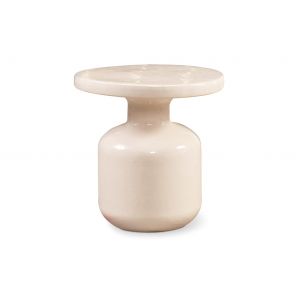 Ceramic Bottle Accent Table – Cream White