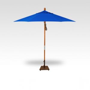 9' Wood Market Umbrella - Cobalt