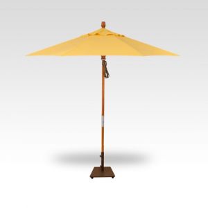 9' Wood Market Umbrella - Lemon