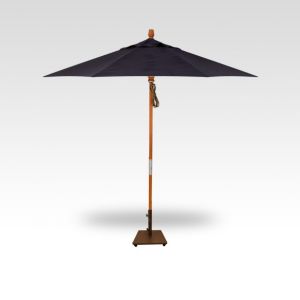 9' Wood Market Umbrella - Navy