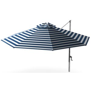 Aurora Octagon Cantilever Umbrella - Navy Stripe