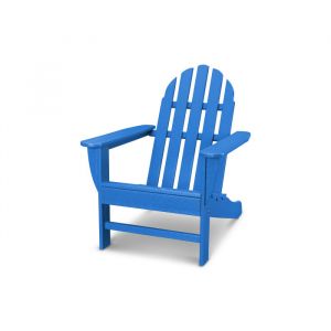 Classic Polywood Adirondack Outdoor Patio Folding Pacific Blue Chair
