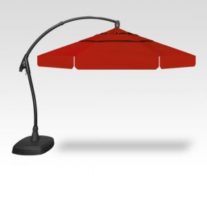 11' Arch-Design Octagon Cantilevered Umbrella - Red