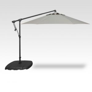 10' Octagon Cantilevered Umbrella - Silver Linen