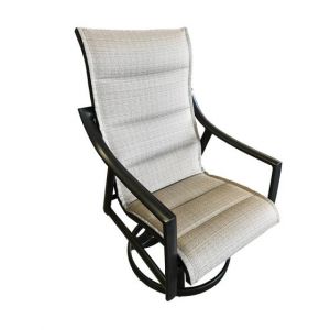 Stratford Padded Sling Swivel Rocker Patio Chair