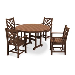 Chippendale 5-Piece Round Dining Set
